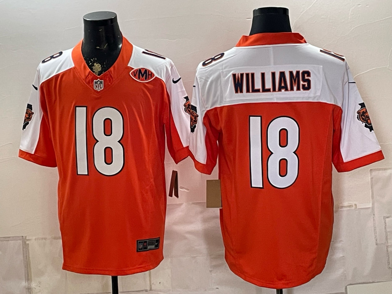 Men 2026 Chicago Bears #18 Williams orange Nike Limited NFL Jersey 0903001->chicago bears->NFL Jersey
